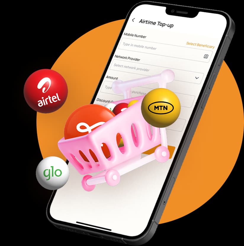 A phone showing AirtimeFlip bulk airtime top-up service