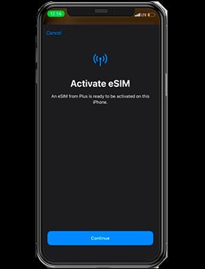 2. Upon scanning the QR code with a device compatible with eSIM, proceed with the given instructions to activate the eSIM
