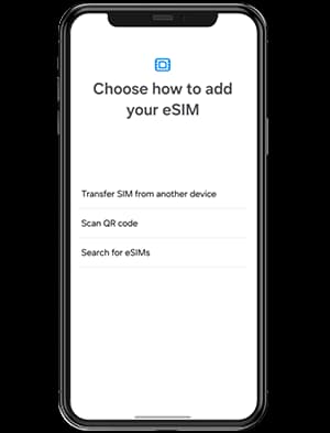 1. Go to Settings > Connections > SIM card manager > Add eSIM > Select Scan QR code from the options