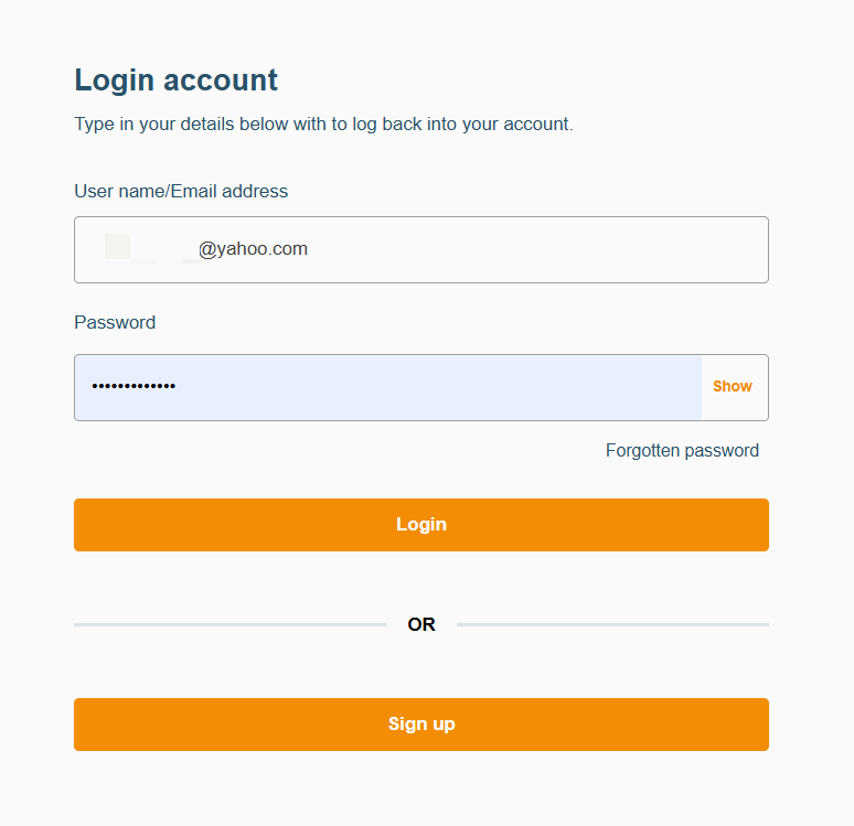 AirtimeFlip login page