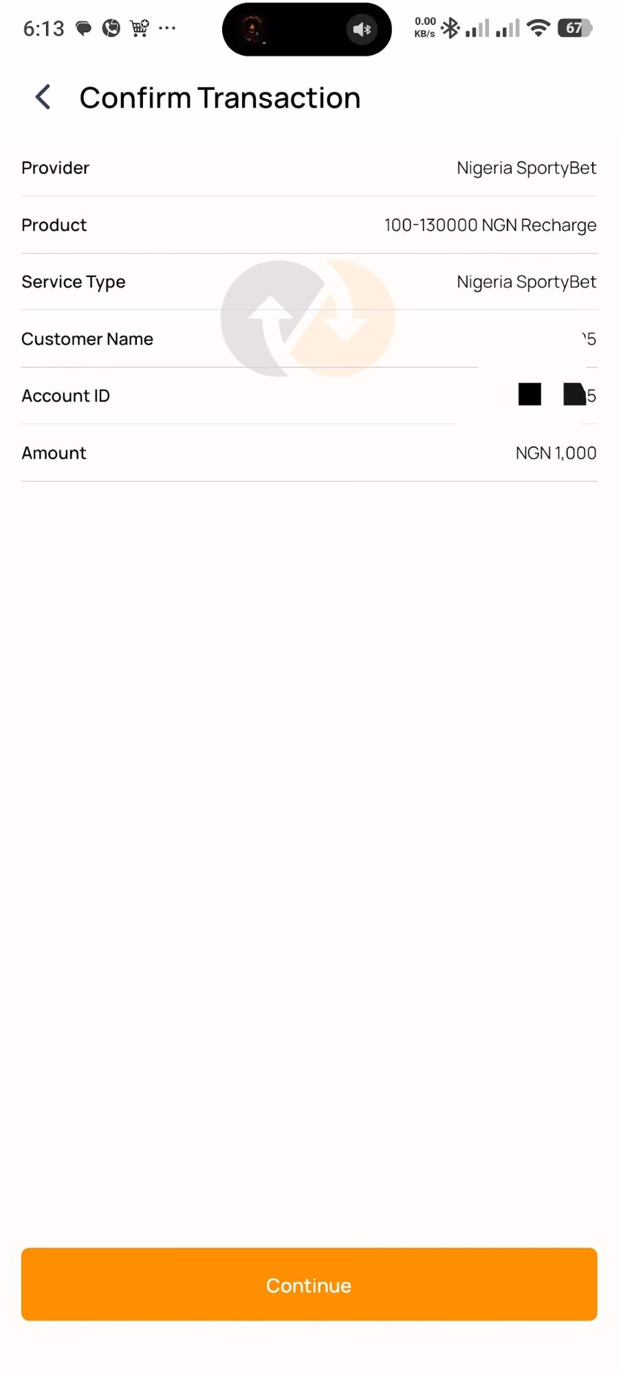 AirtimeFlip mobile confirm fund betting account details