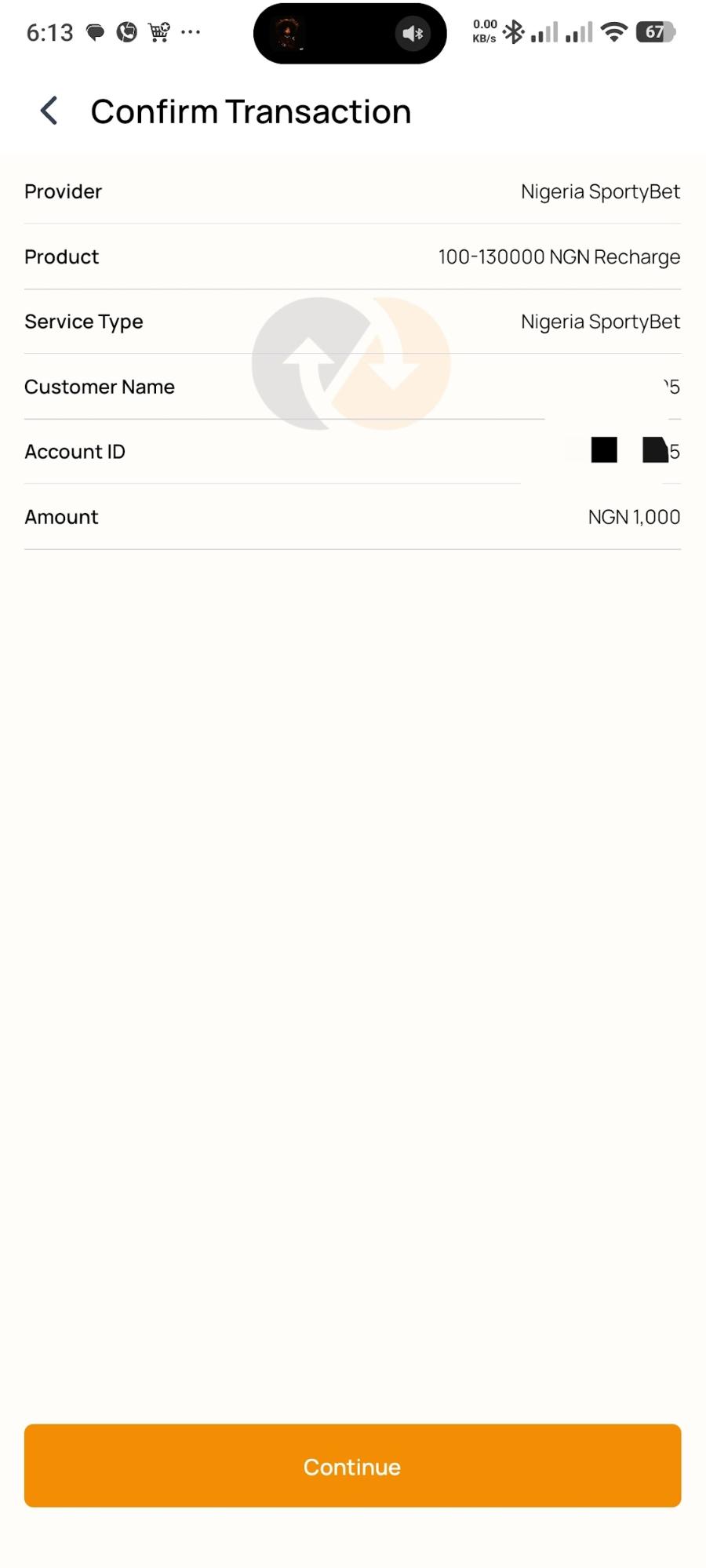 AirtimeFlip mobile confirm fund betting account details