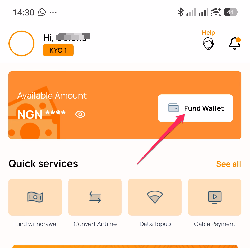 AirtimeFlip mobile dashboard fund wallet