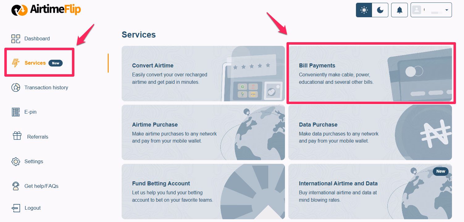 AirtimeFlip service page