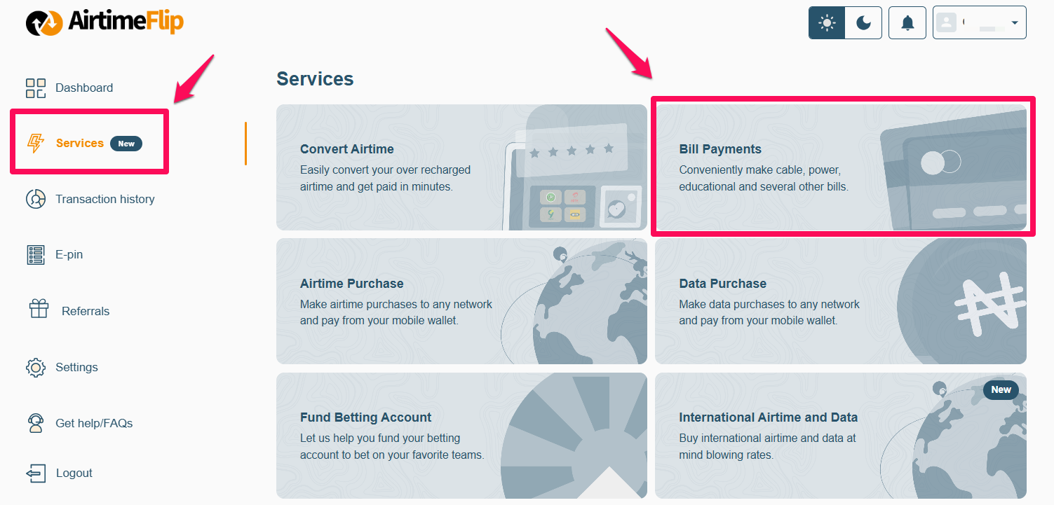 AirtimeFlip service page